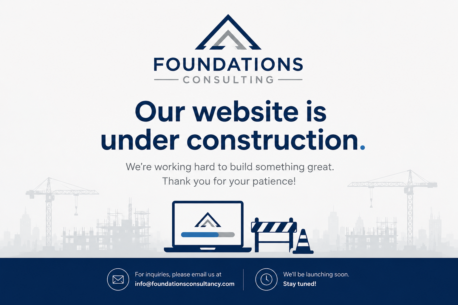 Foundations Consulting website under construction